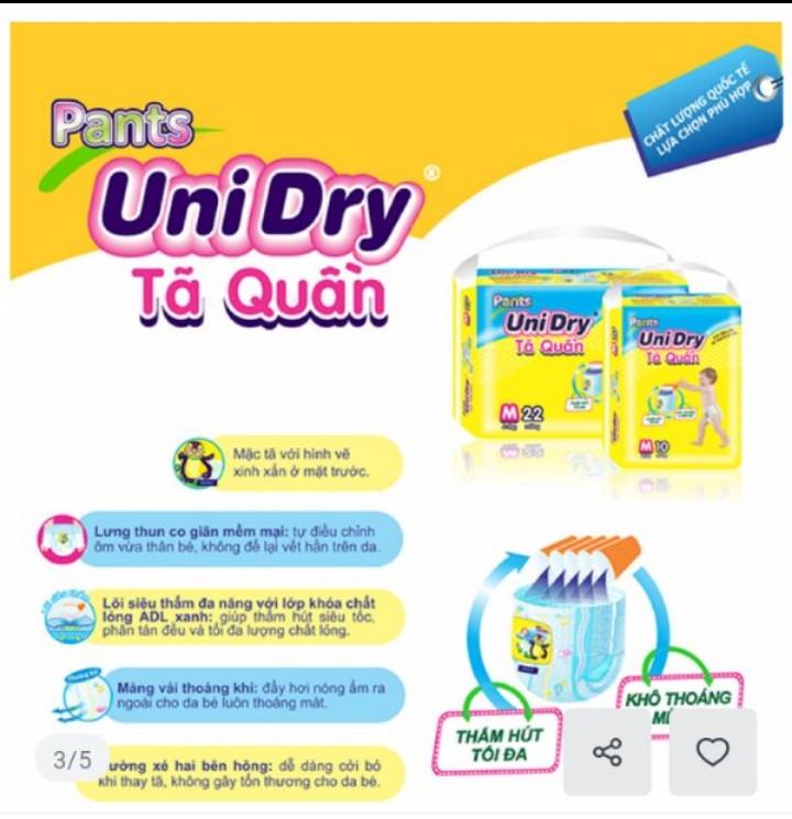 Tã quần Unidry M42 miếng mẫu mới