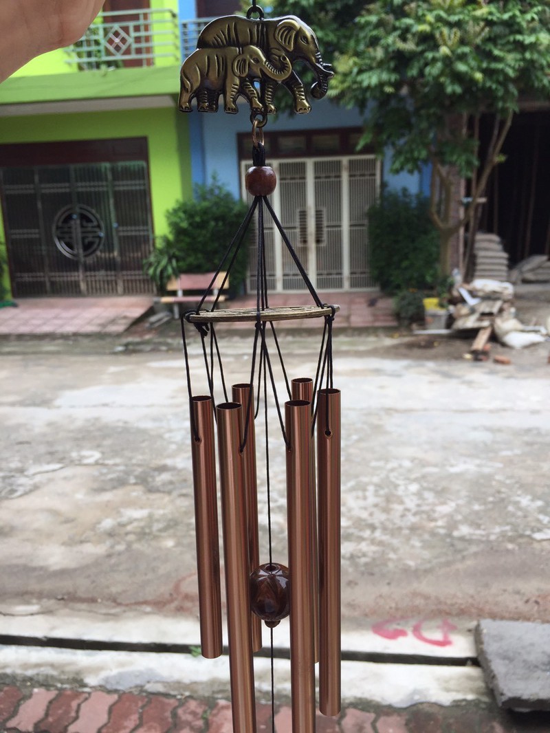Chuông gió phong thủy hình voi may mắn