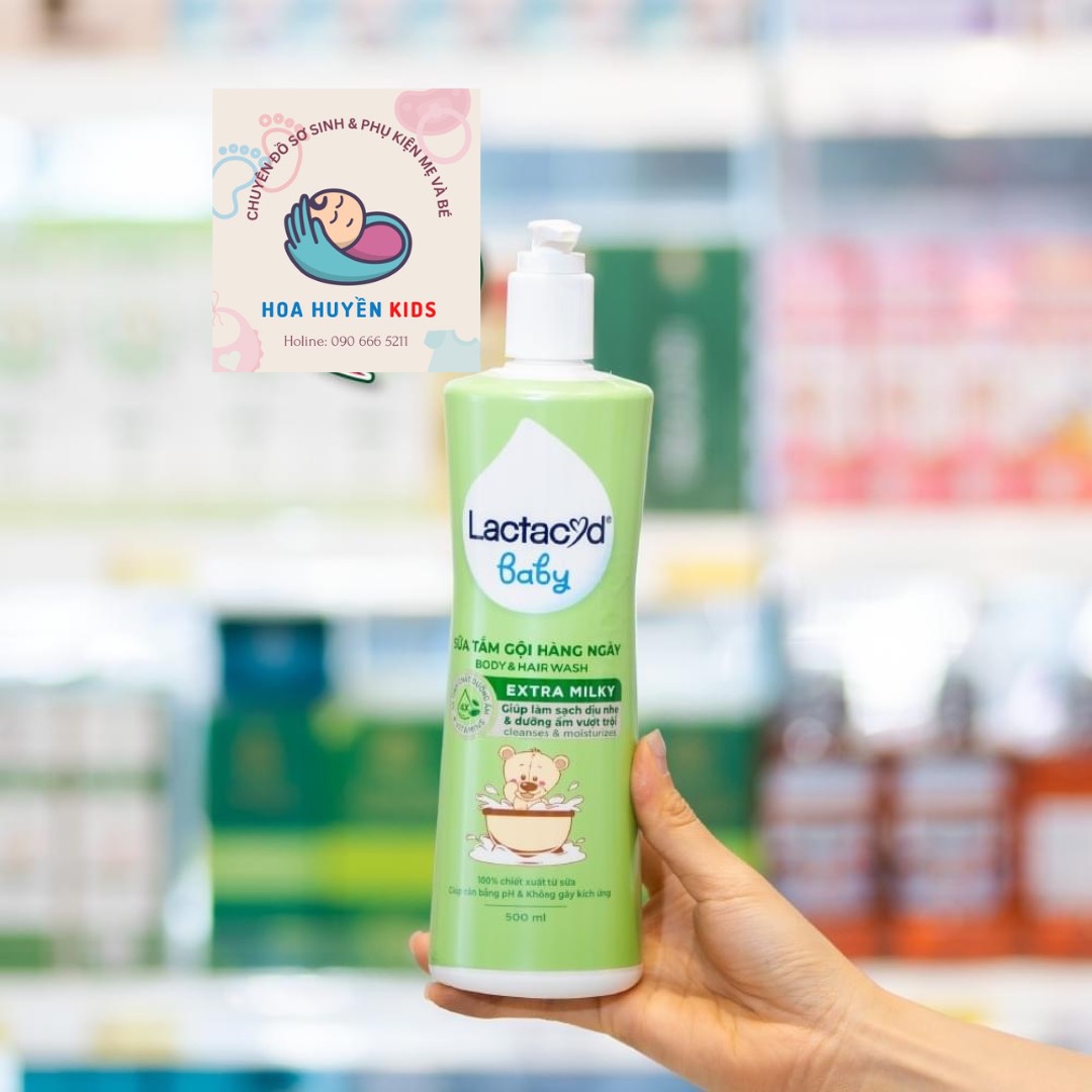 Sữa tắm Lactacyd baby - tắm gội toàn thân Ngừa rôm sảy cho bé 250ml /500ml