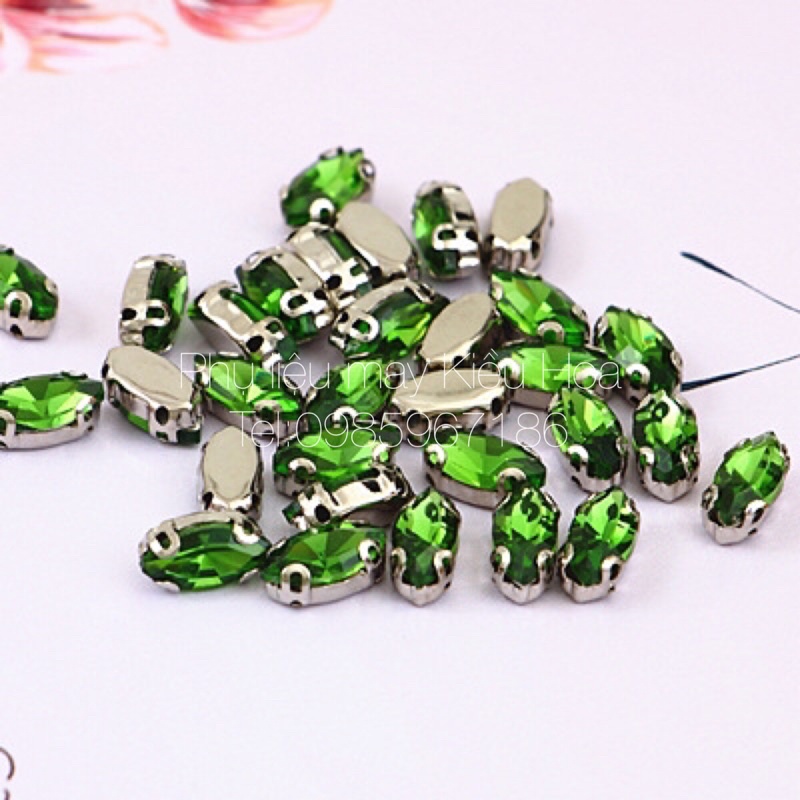 Đá đế pha lê thoi cao cấp bắt sáng siêu tốt