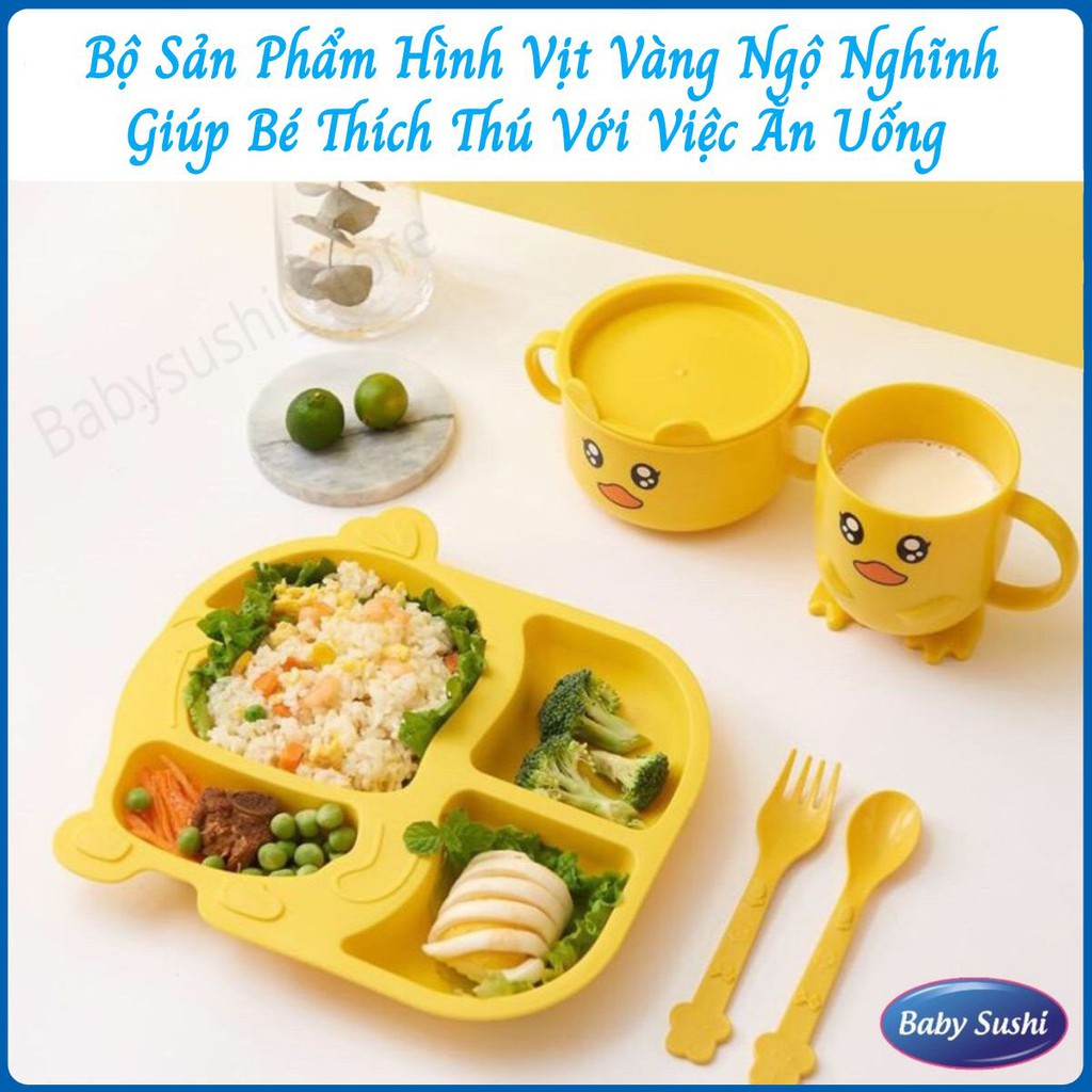 Bộ Dụng Cụ Ăn Dặm Lúa Mạch Cho Bé Tập Ăn Dặm