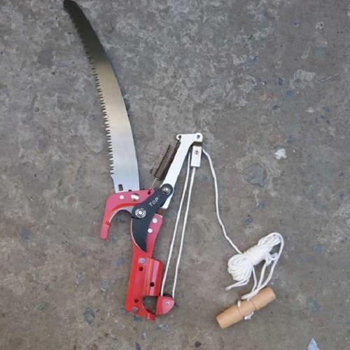 Kéo cắt cành trên cao - Lưỡi kéo và lưỡi cưa được làm từ thép Nhật SK5 như các loại dao kéo ghép cây nên rất sắc và không gỉ