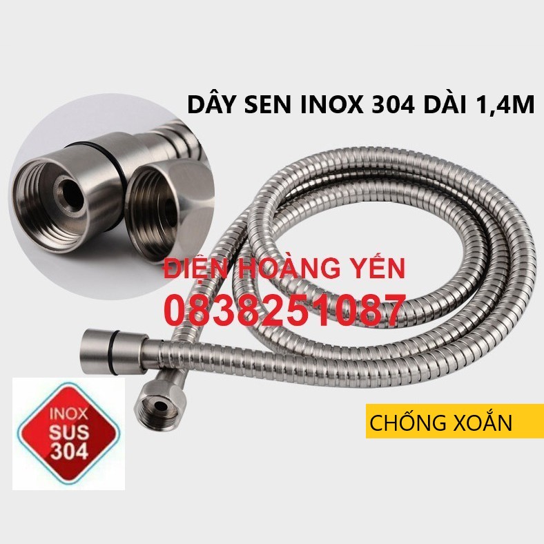 Dây Sen Inox 304 - Dây Vòi Hoa Sen Tắm - Dây Vòi Xịt Vệ Sinh chống gỉ sét chống ăn mòn bền bỉ sử dụng lâu dài.