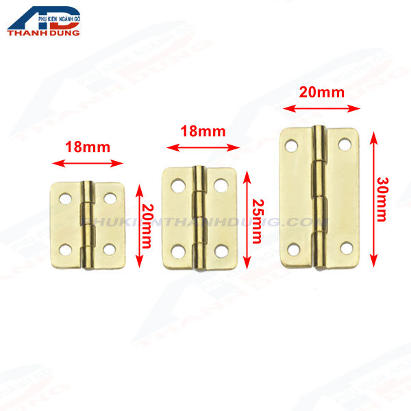 [4 CÁI+KÈM VÍT]Bản Lề Màu vàng Cho Hộp gỗ