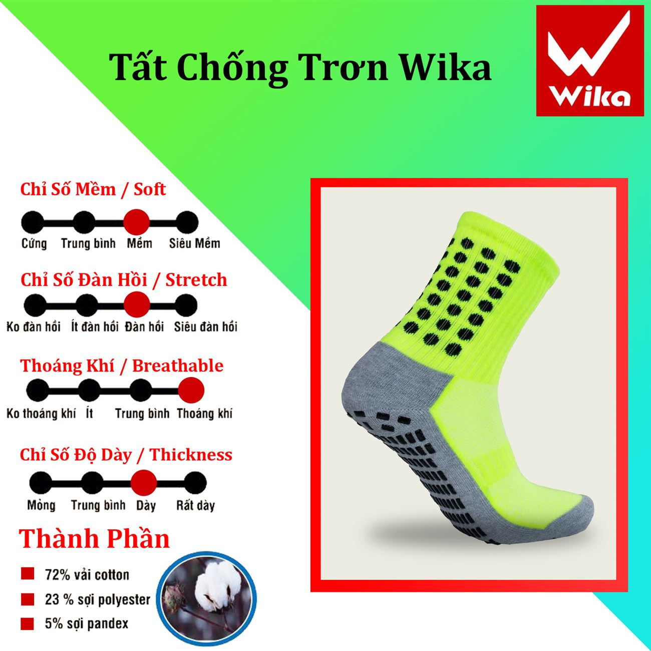 Tất Trống Trơn Wika