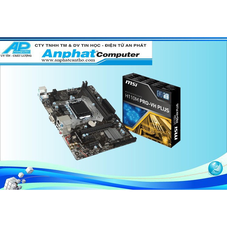 Bo mạch chủ main msi h110m-pro-vh plus socket 1151 - bảo hành 36 tháng