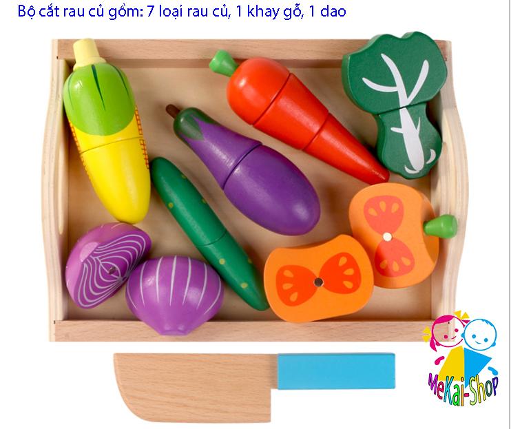 Đồ chơi Cắt hoa quả bằng gỗ