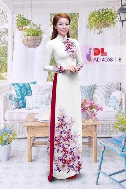 [HCM]Vải áo dài in hoa lan