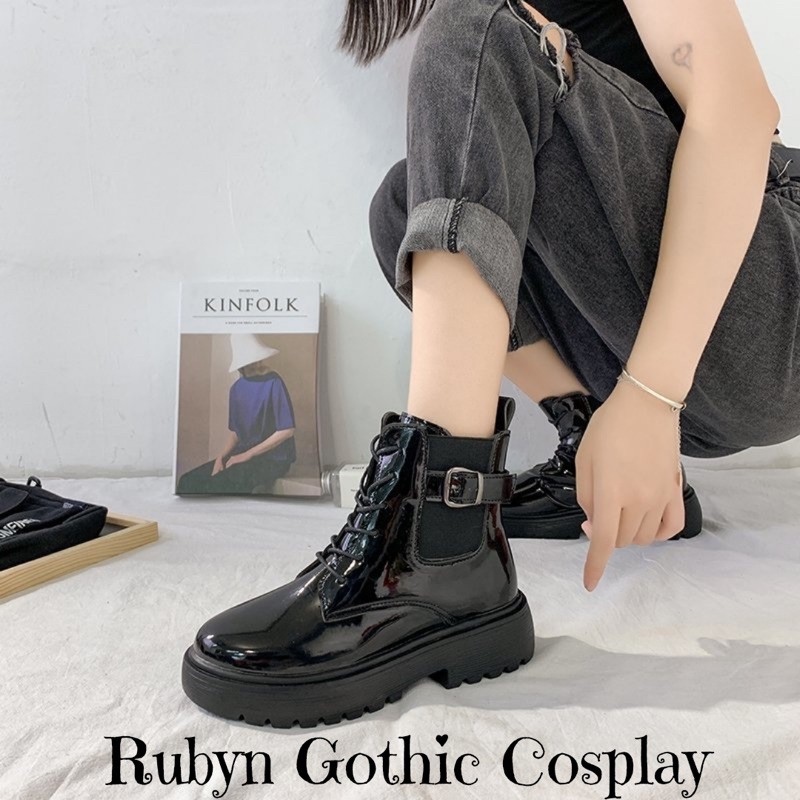 [Video Ảnh Thật] [ Size 1.5 ]🔥Giày Boots Chiến Binh Mẫu mới 2021 ( BÓNG và NHÁM ) Size 35 - 40