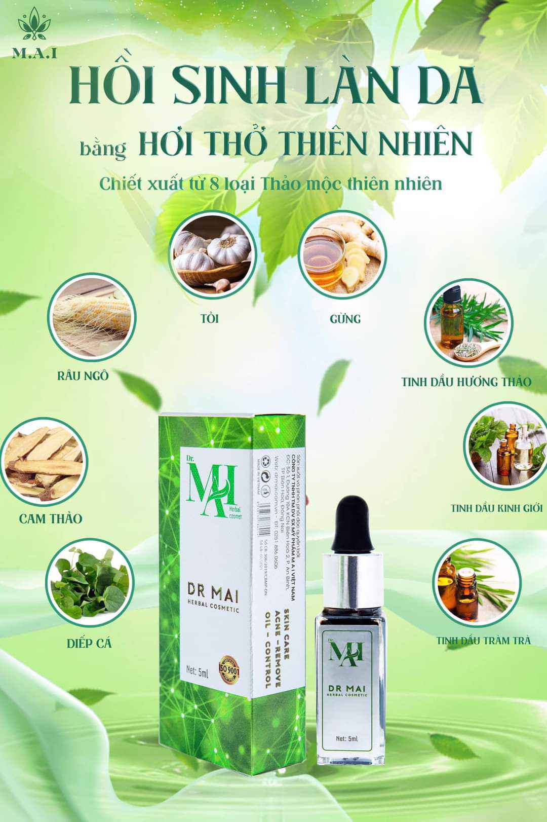 Serum mụn dr mai nguyên chất + quà