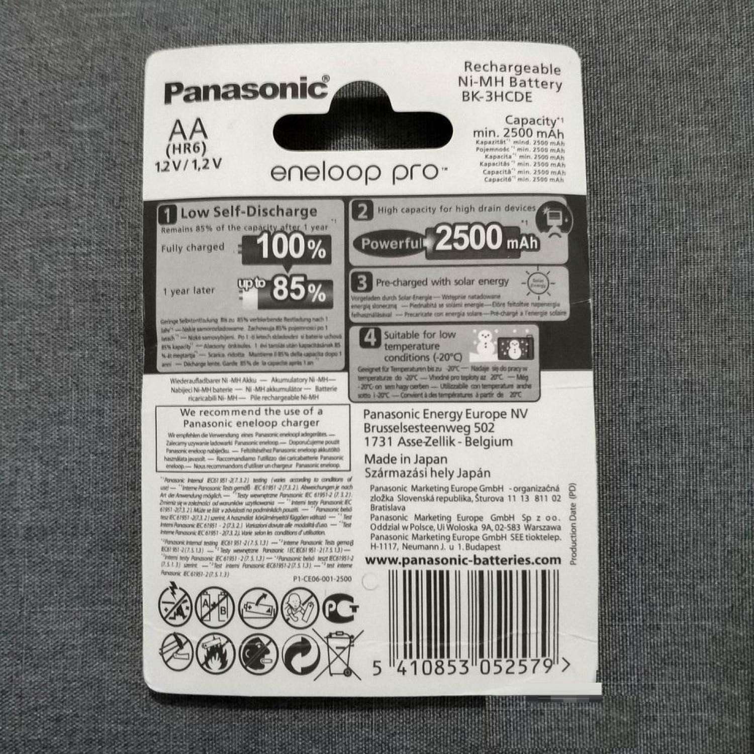 Bộ 4 Pin Sạc AA Panasonic Eneloop Pro 2500mAh