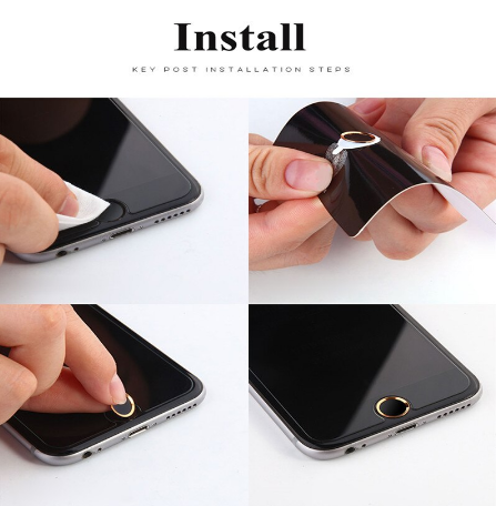 Nút Home _Đỏ viền Đỏ Cho I P h o n e 5/5S/6/6S/6Plus/6SPlus/7/7Plus (Touch Id Buttom)