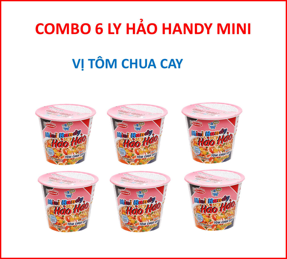 [Thùng 12 Ly] Mì Handy Hảo Hảo Tôm chua cay 47g