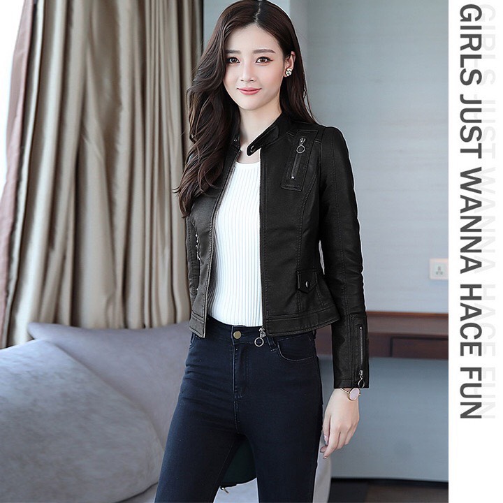Áo Khoác Da Nữ Cao Cấp-Bảo hành 2 năm