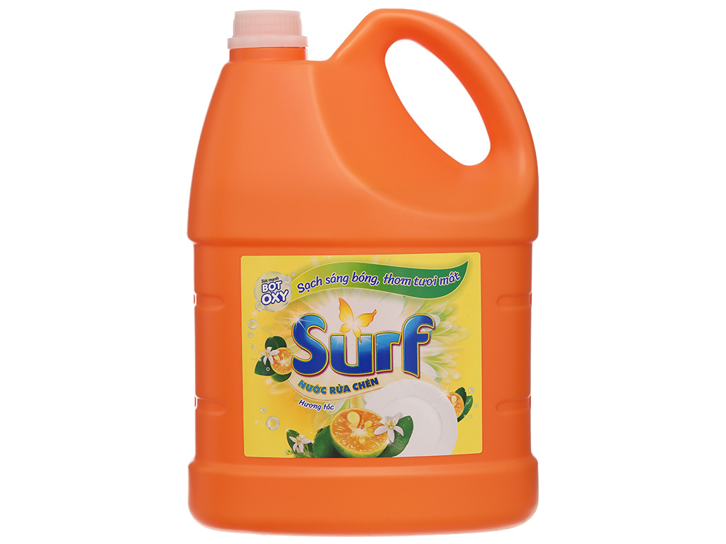 Nước Rửa Chén Surf Hương Tắc (Cam) Can 3.5KG