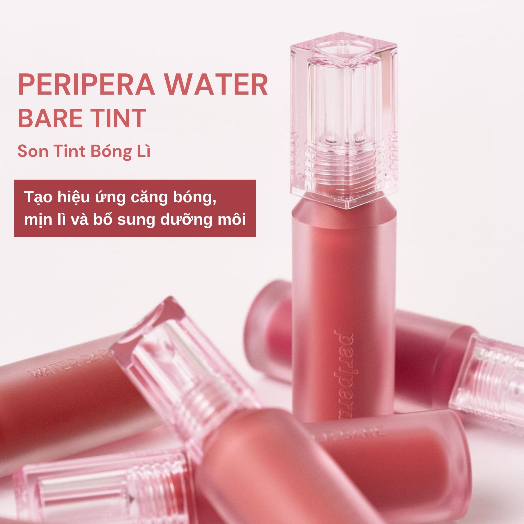 Son Tint Bóng Peripera Water Bare Tint