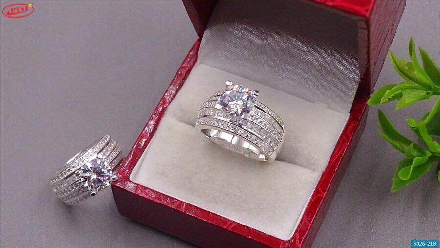 Nhẫn Nữ Mạ Bạch Kim Midoshop KN14031925- Đeo Đi Đám Cưới Vô Cùng Quý Phái