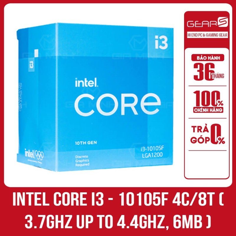 Bảng giá BỘ VI XỬ LÝ CPU INTEL CORE I3 - 10105F 4C/8T ( 3.7GHZ UP TO 4.4GHZ, 6MB ) - BẢO HÀNH 36 THÁNG Phong Vũ