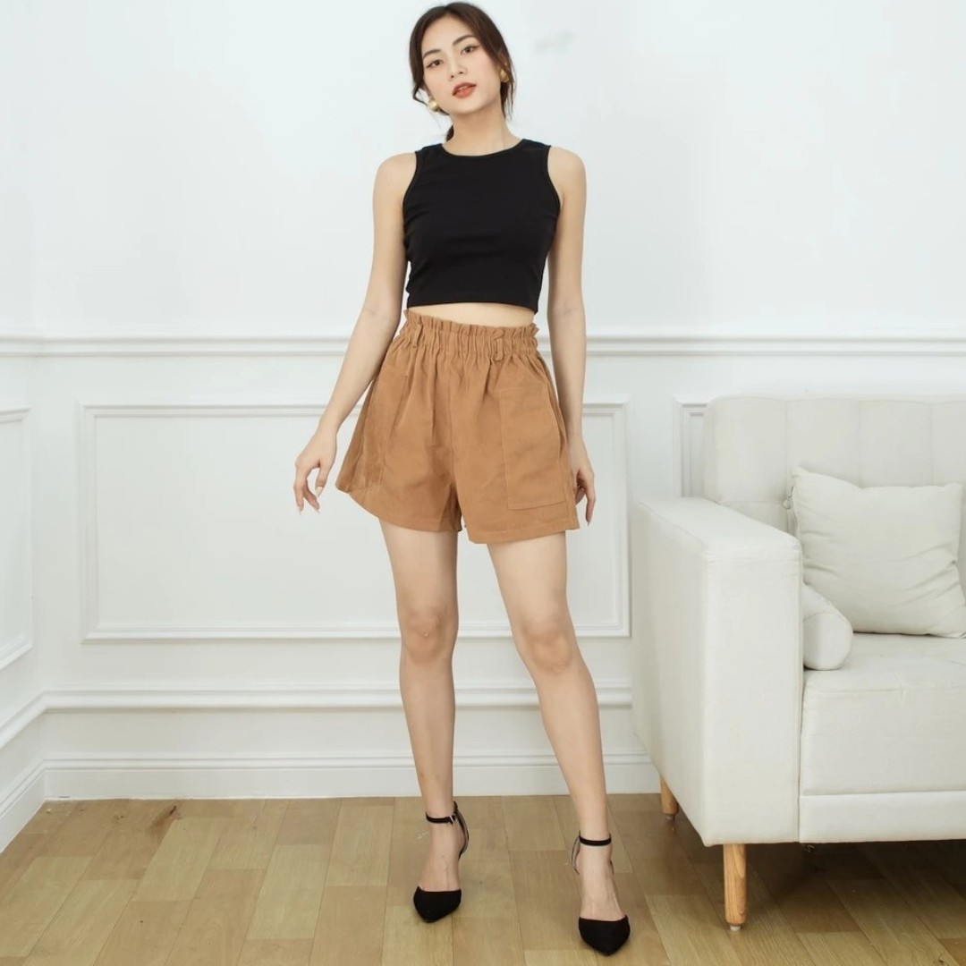 Áo croptop thun ba lỗ nữ