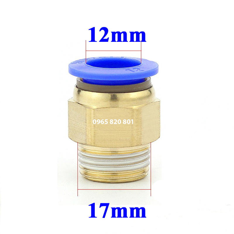 Ốc ren ngoài 17mm ra ống 6,8,10,12mm