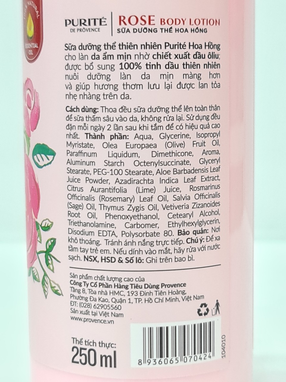 Sữa Dưỡng Thể PURITE BY PROVENCE 250ml