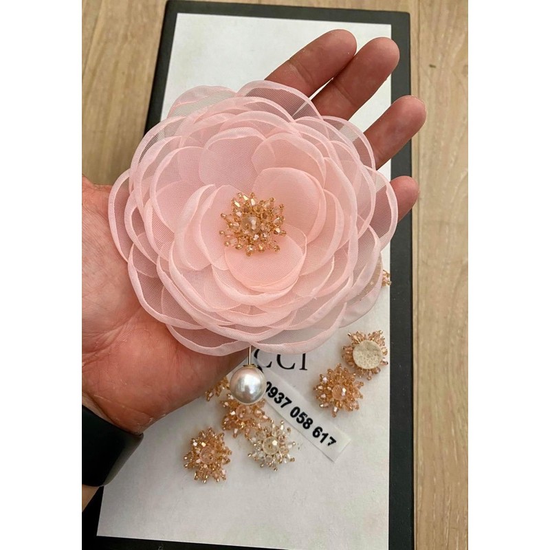 HOA CÀI ÁO ( nhị pha lê lấp lánh cao cấp )