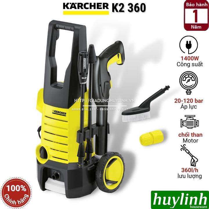 Máy phun xịt rửa xe cao áp Karcher K2 360 - Hàng chính hãng