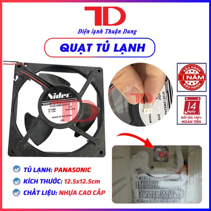 Quạt Dành Cho Tủ Lạnh Samsung Panasonic 12V Hàng Hãng NIDEC - Điện Lạnh Thuận Dung