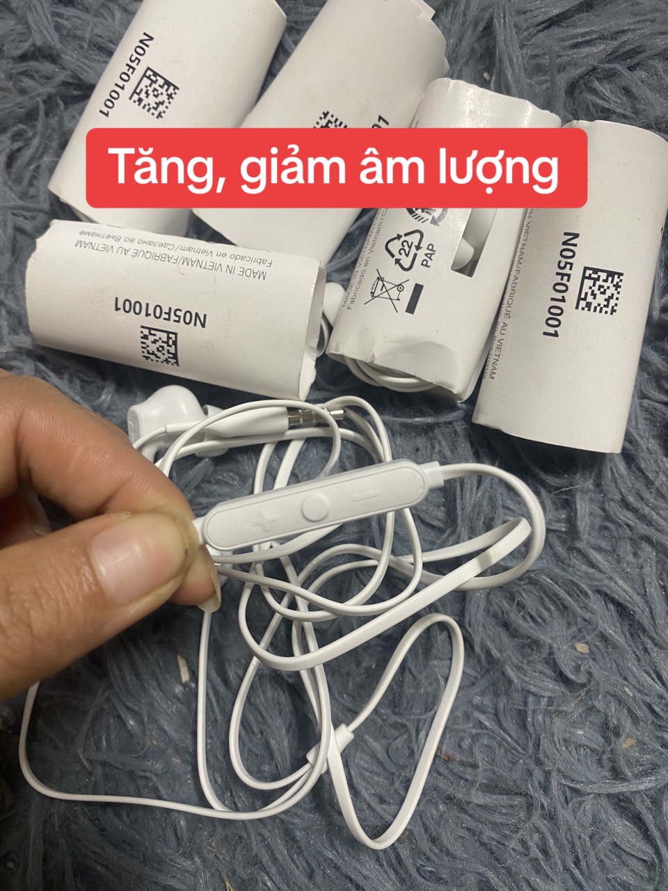 tai nghe Vsmart aris có dây zin bóc máy, tai nghe có dây jack tròn 3.5mm BH 12 tháng