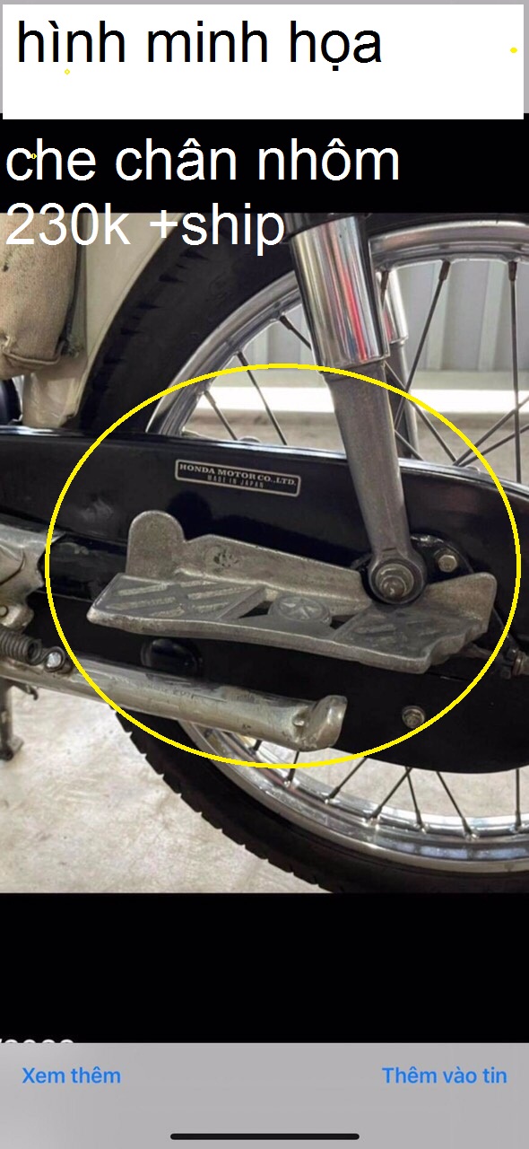 Gác chân sau nhôm đúc hình ngôi sao nhỏ - mẫu xưa cho xe honda 67