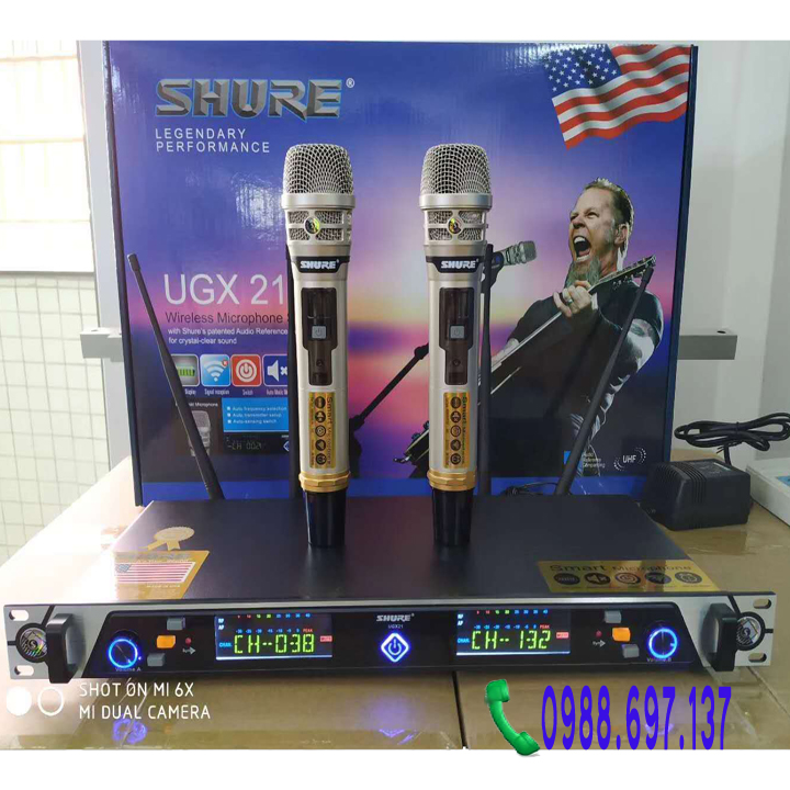 [chính hiệu] micro karaoke không dây SHURE UGX 21 - UGX21 tự ngắt mic