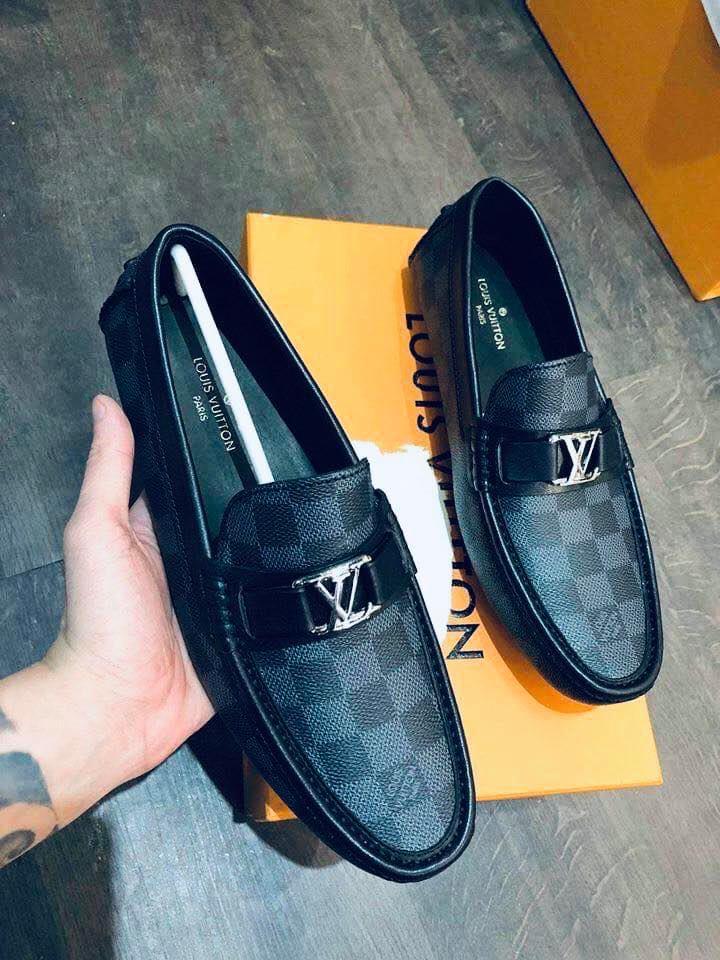 Giầy lười LLVV xanh xám nam