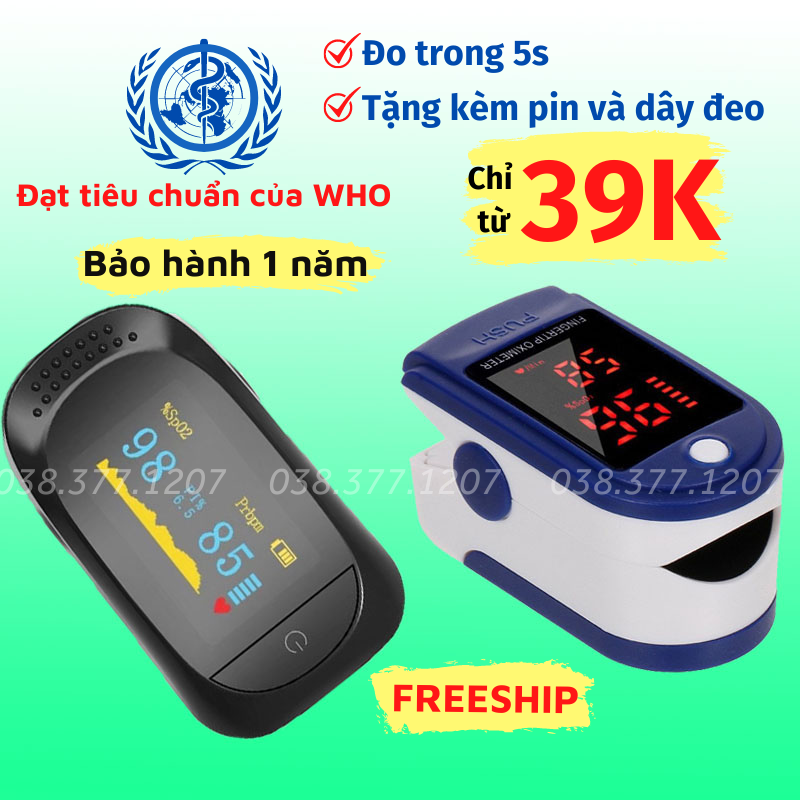 Máy đo nồng độ oxy trong máu sp02 máy đo nồng độ oxy cầm tay sixteen fashion
