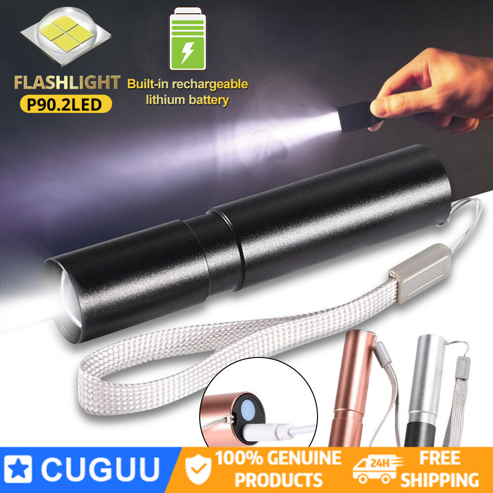 [Hot sale] original USB rechargeable powerful mini torch super bright mini torch powerful 3 modes zoomable flashlight for outdoor activities hiking camping H * unting