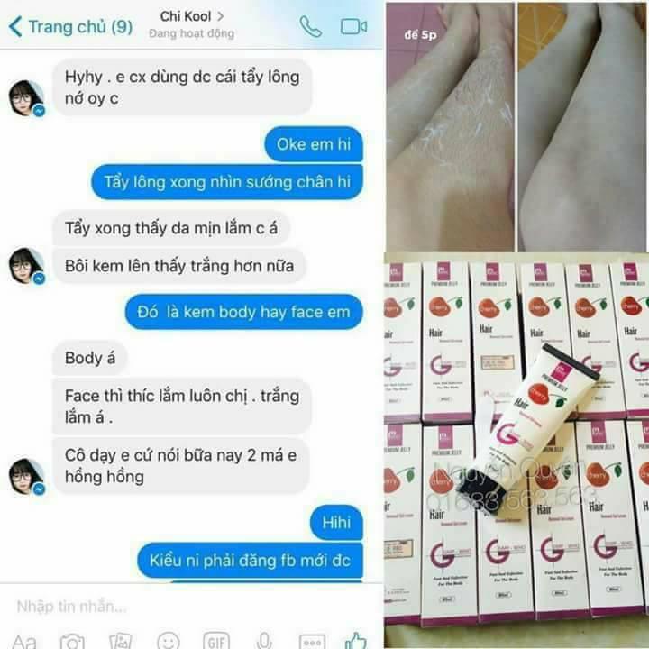 Kem tẩy lông chery Mwhite