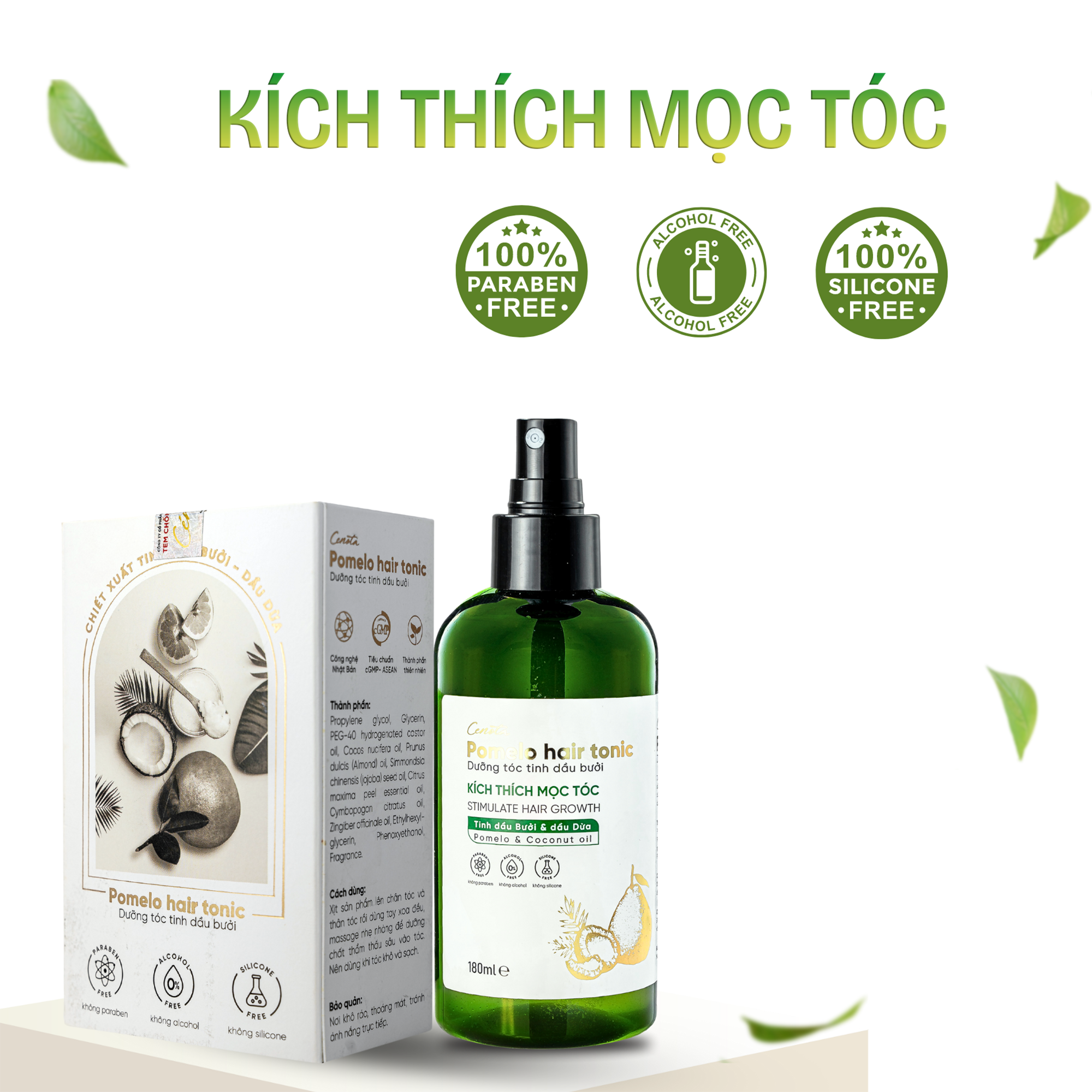 Xịt Dưỡng Tóc Tinh Dầu Bưởi Cenota Kích Thích Mọc Tóc 100ml & 180ml