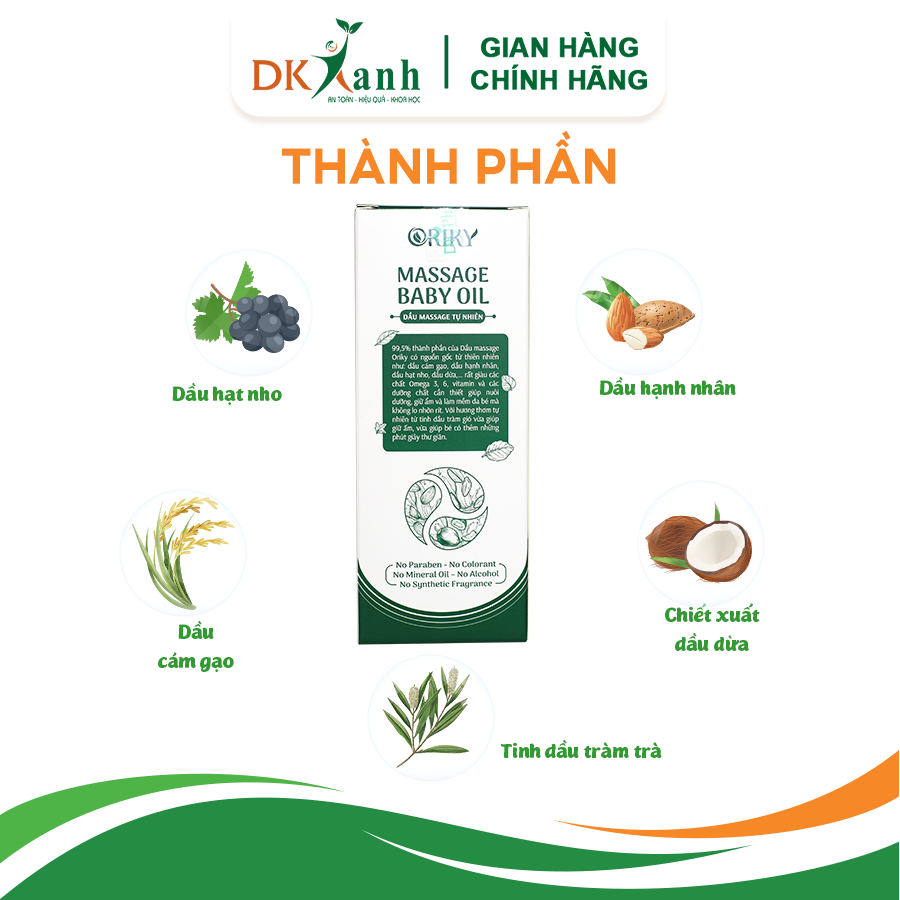 Dầu Massage cho bé Oriky - DK Pharma