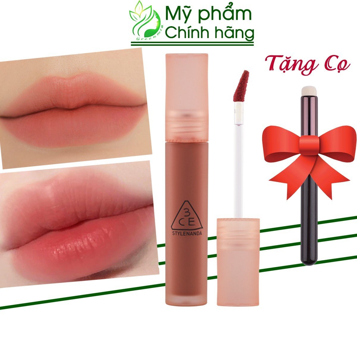 HOÀN TIỀN 15% - Son Kem Lì 3CE Blur Water Tint 4.6g Mềm Mịn Lâu Trôi Sepia Double wind Bake Beige Coral Moon Pink Guava Spot Player Play Off Breeze Way