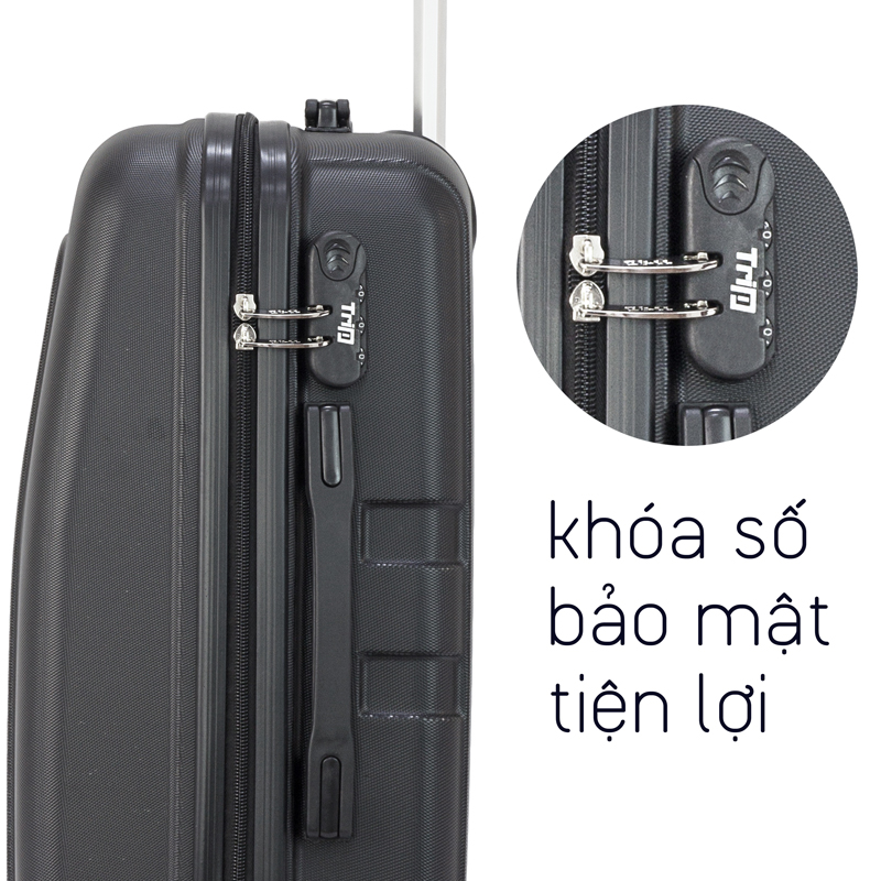 Vali du lịch cao cấp TRIP P16 Bền Chắc - Màu Đen - (Size 24" 60x40x24cm)