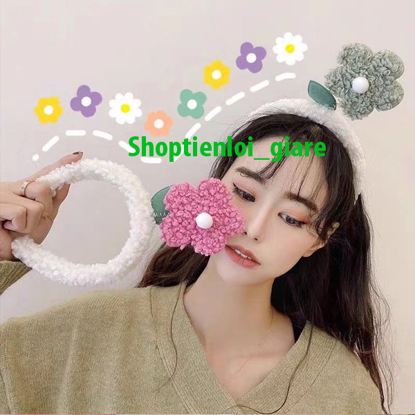 Băng đô, Bờm. cài tóc lông cừu đính hoa lúc lắc dễ thương