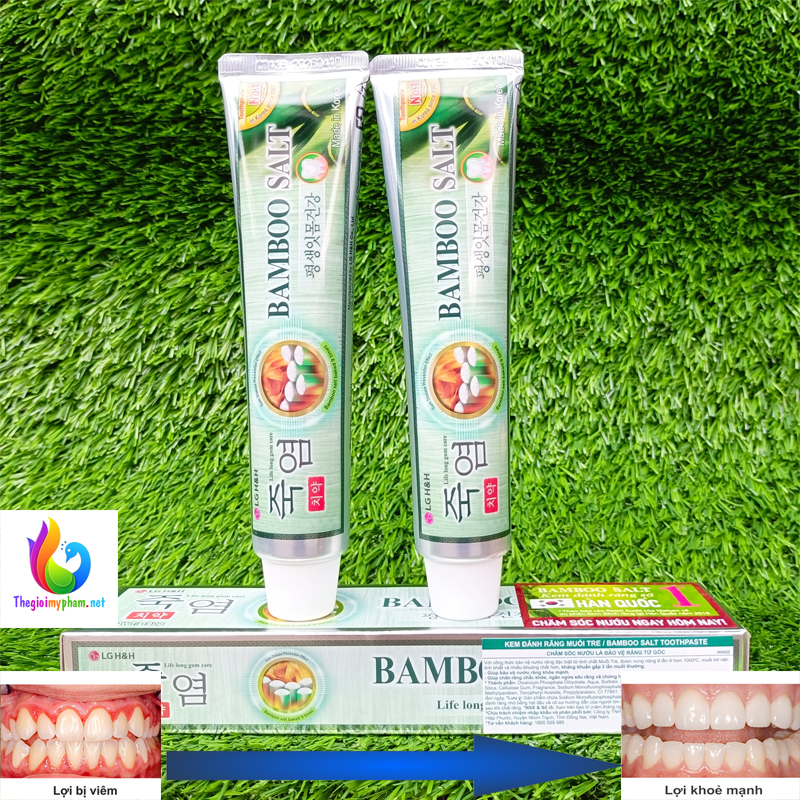 Combo 2 Kem Đánh Răng Muối Tre Hàn Quốc 140g