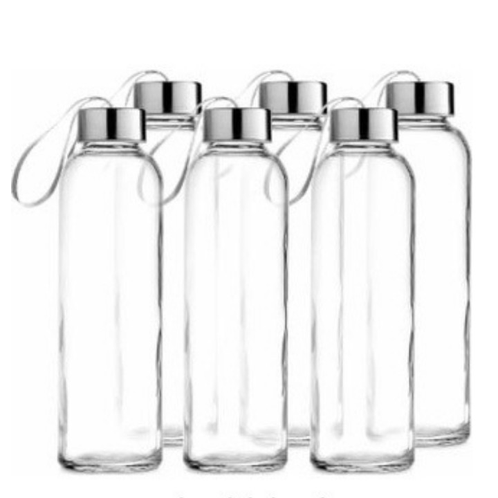 Combo 6 chai thủy tinh 500ml có dây xách