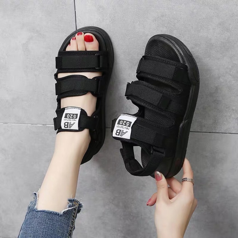 (VIDEO) Sandal nữ nam 3 quai ngang - Xăng đan học sinh giá rẻ siêu bền giá rẻ