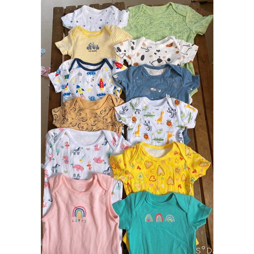 [Chọn mẫu] Body chip tay ngắn cho bé 12-18m (hàng xuất dư)