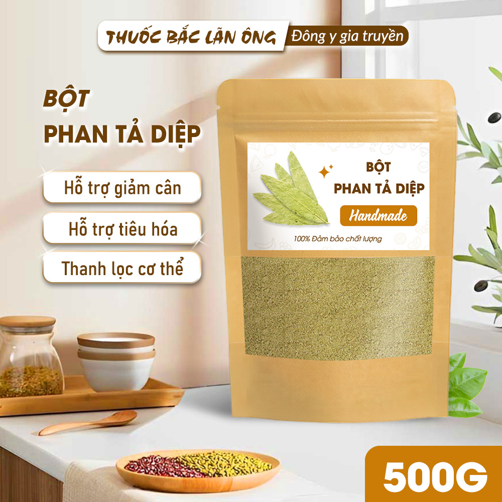 Bột lá phan tả diệp nguyên chất 500g (Hỗ trợ nhuận tràng, táo bón, giảm cân)
