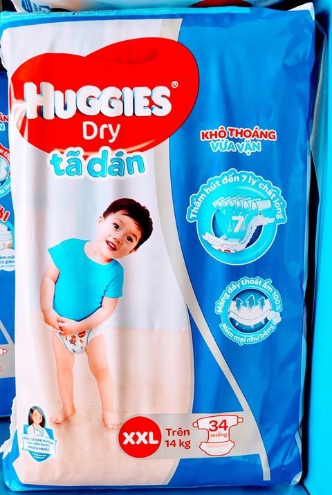 [HCM]Tã dán Huggies XXL34