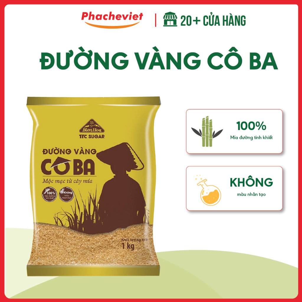 Đường vàng cô ba 1kg