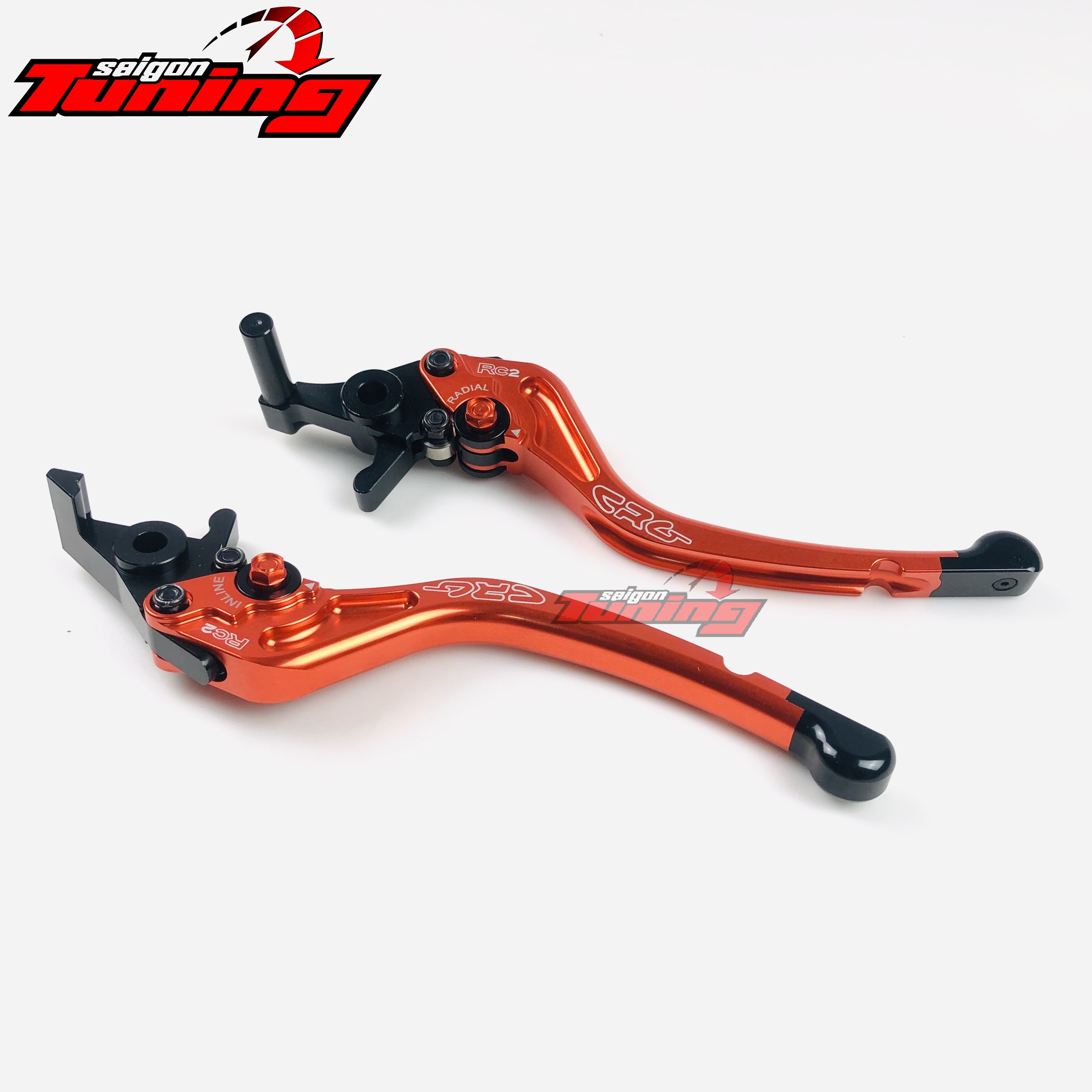 [HCM]Bộ tay thắng SH 6 số cao cấp - Màu cam Orange