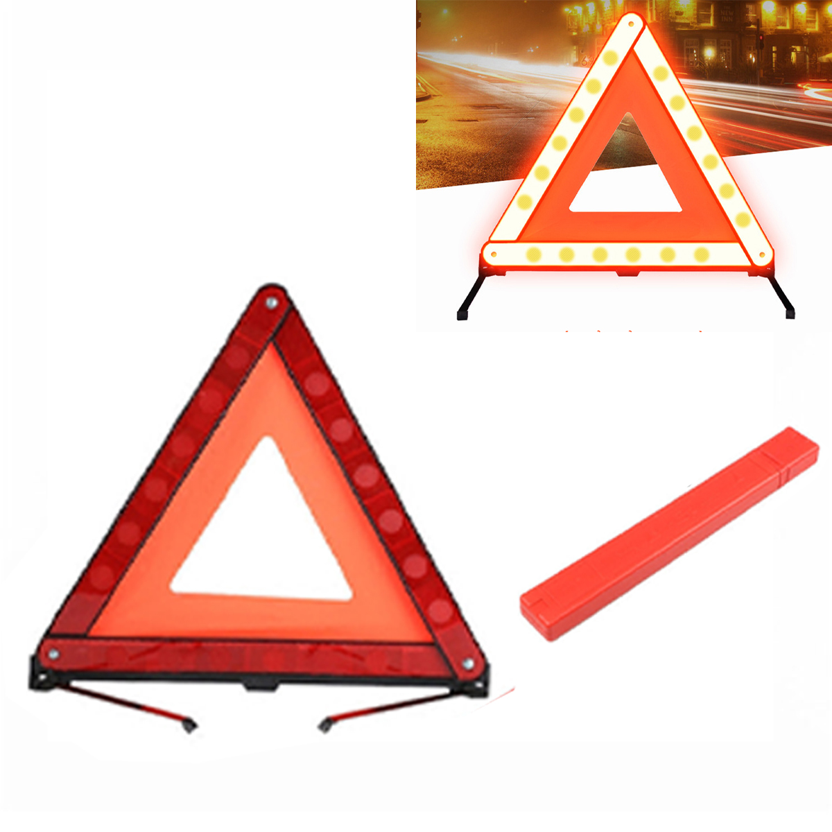 Biển báo phản quang tam giác cảnh báo nguy hiểm cho ô tô xe tải giúp đánh dấu sự cố giao thông và dừng đỗ xe an toàn KAVISOTA