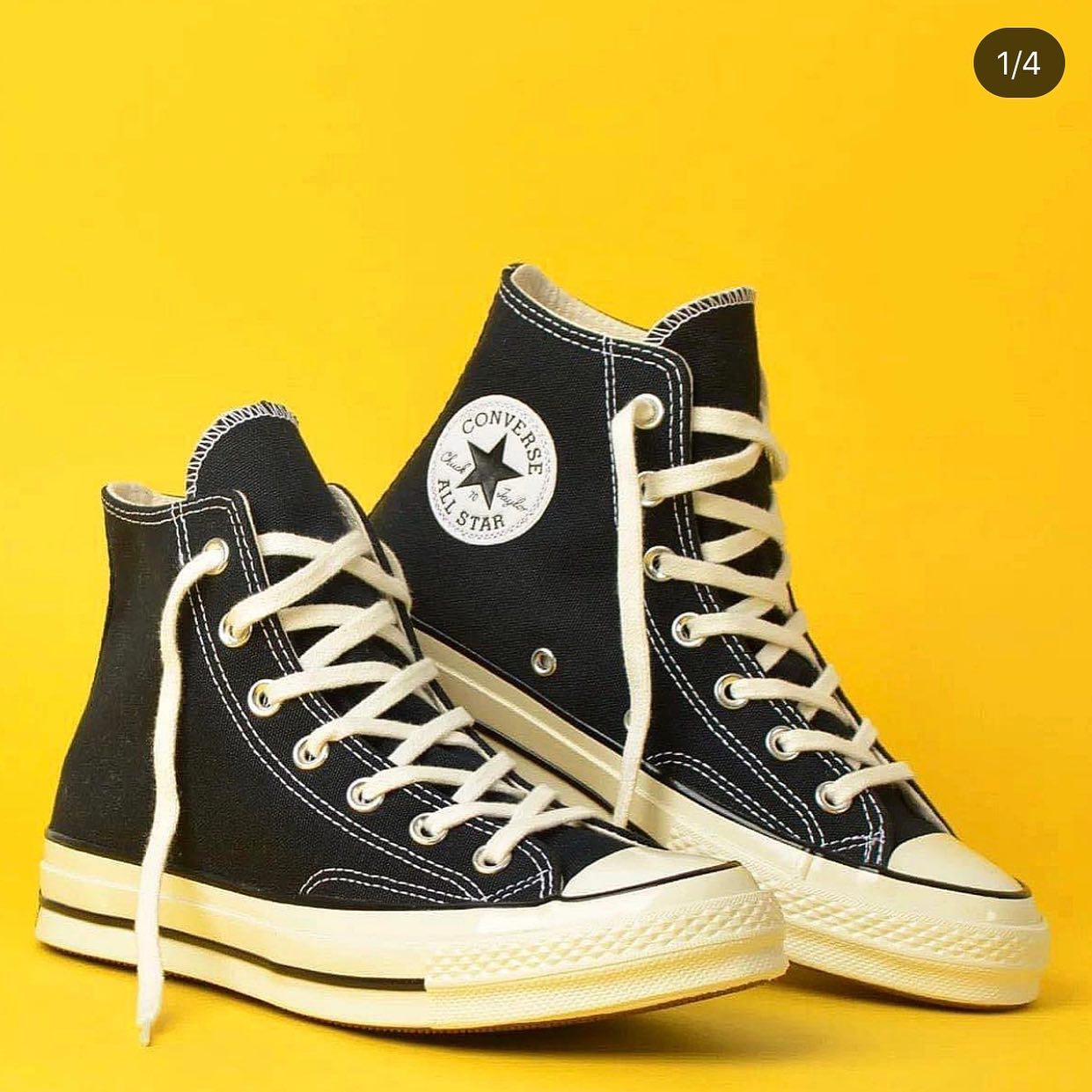 [Tặng Tất + Full Hộp] Giày Thể Thao Sneaker Converse 1970s Đen Cao Cổ